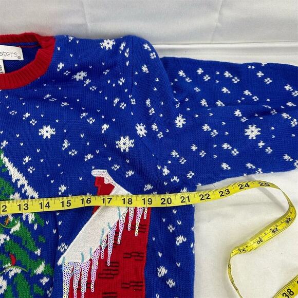 Jolly Sweater Unisex LED Light-Up Snowman Christmas Pullover Large - Picture 8 of 9